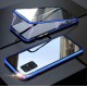 Comprar Funda Magnética Transparente con Frontal y Trasera de Cristal para Samsung Galaxy A52 Azul con Marcos