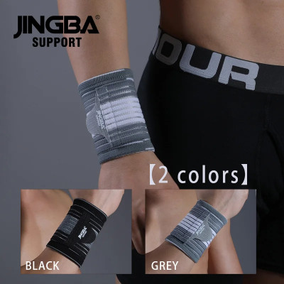 Comprar JINGBA-muñequera de 1 piezas para hombre, muñequera de apoyo para Fitness, levantamiento de pesas, equipo de protección, soporte para bádminton y tenis - AliExpress 18