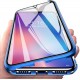 Comprar Funda Magnética Transparente con Frontal y Trasera de Cristal para Samsung Galaxy A52 Azul con Marcos