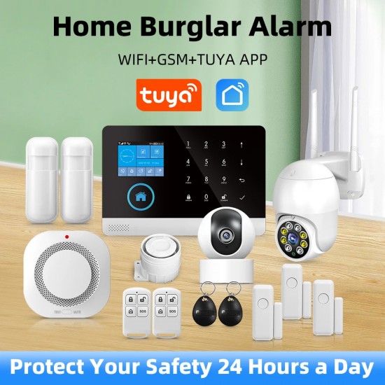 Comprar Sistema de alarma de seguridad para el hogar, Detector de Sensor de movimiento Compatible con Alexa, WIFI, GSM, inalámbrico, aplicación Tuya Smart Life, nuevo - AliExpress 44