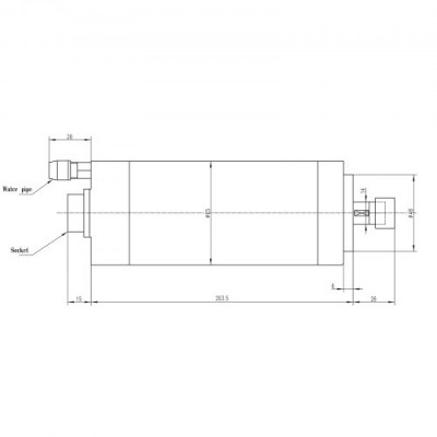 Motor de husillo refrigerado por agua de 0.8KW 220V Motor de husillo de refrigeración por agua CNC para fresadora de grabado CNC