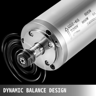 Motor de husillo refrigerado por agua de 0.8KW 220V Motor de husillo de refrigeración por agua CNC para fresadora de grabado CNC