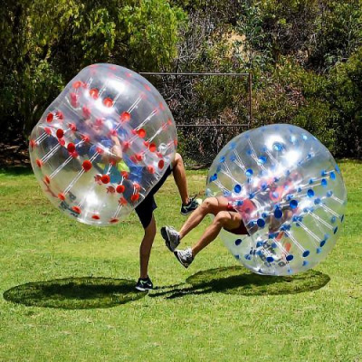 Pelota de Burbuja de 1,2m, bolas de parachoques de PVC, con bisagras de parachoques