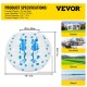 Buy Bubble Soccer Bubble Ball Zorb Ball Inflatable Ball Giant Inflatable Balls Bubble Ball Bubble Football 1.2 M Transparent with Blue Dot with Handles