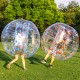 Koop Bubble Soccer Bubble Ball Zorb Ball opblaasbare bal gigantische opblaasbare ballen Bubble Ball Bubble Football 1,2 m transparant met blauwe stip met handgrepen