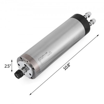 Kit de Motor del Husillo Refrigerado por Agua 1,5KW ER11 8000-24000 r/min + Variador de Frecuencia VFD 2HP 1,5KW 7A VFD Combinación Eficiente Motor del Husillo CNC y Convertidor de Frecuencia