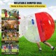 Bubble Soccer Pelota de Burbuja Zorb Ball Bola Inflable Pelotas Hinchables Gigantes Bubble Ball Bubble Football 1.5 M Transparente y Rojo con Manijas