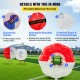 Bubble Soccer Pelota de Burbuja Zorb Ball Bola Inflable Pelotas Hinchables Gigantes Bubble Ball Bubble Football 1.5 M Transparente y Rojo con Manijas