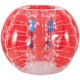 Bubble Soccer Pelota de Burbuja Zorb Ball Bola Inflable Pelotas Hinchables Gigantes Bubble Ball Bubble Football 1.5 M Transparente y Rojo con Manijas