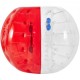 Bubble Soccer Pelota de Burbuja Zorb Ball Bola Inflable Pelotas Hinchables Gigantes Bubble Ball Bubble Football 1.5 M Transparente y Rojo con Manijas