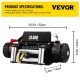 Buy Electric Winch 6123.5kg, 12V Electric Winch, 27m Heavy Duty Steel Rope, Electric Winch, Electric Hoists with Wireless Remote Control and 4.85kW Motor