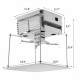 Comprar Elevador de Proyector para Techo, 1 m Soporte de Proyector para Techo, 500 x 500 x 350 mm Elevador Eléctrico para Proyector, 30 kg Proyector Lift, con Control Remoto Inalámbrico para Reuniones