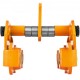 Buy Heavy Duty Push Beam Trolley, 1T Push Capacity I-Beam, Manual Steel Beam Crane, Yellow Push Lifting Trolley, for Warehouses, Garages and Factories