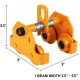 Buy Heavy Duty Push Beam Trolley, 1T Push Capacity I-Beam, Manual Steel Beam Crane, Yellow Push Lifting Trolley, for Warehouses, Garages and Factories