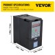 VEVOR Variador de Frecuencia VFD 2.2KW 10A 220-250V Convertidor de Frecuencia Variable Ajustable Variador de Frecuencia Monofásico o Trifásico Convertidor de Frecuencia 3HP