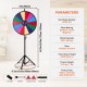 Buy 61cm Color Table Prize Wheel with Folding Tripod, 14 Wheel Stand, Color Wheel with Non-Slip Rubber Feet, Adjustable Height 117-155cm, Heavy Duty 4.3kg Weight