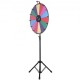 Buy 61cm Color Table Prize Wheel with Folding Tripod, 14 Wheel Stand, Color Wheel with Non-Slip Rubber Feet, Adjustable Height 117-155cm, Heavy Duty 4.3kg Weight