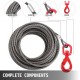 Comprar Cable Cuerda de Cabrestante de Acero 2T Galvanizado, Cuerda de Alambre con Gancho 10 mm x 30 m, Resistencia la Rotura de 8,800 lb para Servicios Pesados, Cable de Remolque de Alta Resistencia