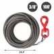 Comprar Cable Cuerda de Cabrestante de Acero 2T Galvanizado, Cuerda de Alambre con Gancho 10 mm x 30 m, Resistencia la Rotura de 8,800 lb para Servicios Pesados, Cable de Remolque de Alta Resistencia