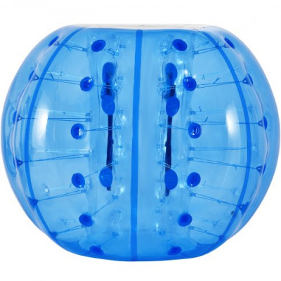 Bubble Soccer Pelota de Burbuja Zorb Ball Bola Inflable Pelotas Hinchables Gigantes Bubble Ball Bubble Football 1.5 M Transparente con Rojo y Azul con Manijas 2 Piezas