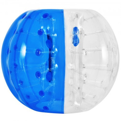 Bubble Soccer Pelota de Burbuja Zorb Ball Bola Inflable Pelotas Hinchables Gigantes Bubble Ball Bubble Football 1.5 M Transparente con Rojo y Azul con Manijas 2 Piezas