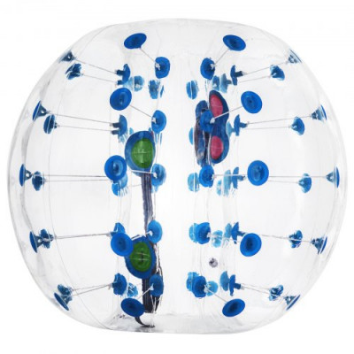 Pelota de fútbol con forma de burbuja de Burbuja Zorb Bola inflable Pelotas hinchables Gigantes de fútbol con forma de burbuja 1,5m Punto Rojo y Azul