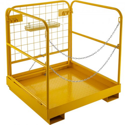 VEVOR Jaula de Seguridad Capacidad de 500kg de Plataforma 36x36x39 \'\' Carretilla Elevadora Plataforma de Trabajo Canasta de Plataforma de Trabajo