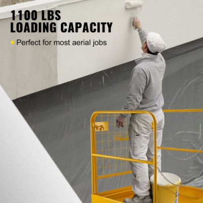 VEVOR Jaula de Seguridad Capacidad de 500kg de Plataforma 36x36x39 \'\' Carretilla Elevadora Plataforma de Trabajo Canasta de Plataforma de Trabajo