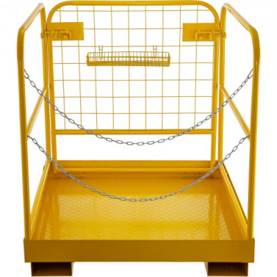 VEVOR Jaula de Seguridad Capacidad de 500kg de Plataforma 36x36x39 \'\' Carretilla Elevadora Plataforma de Trabajo Canasta de Plataforma de Trabajo