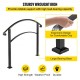 Buy Stair Handrails Stair Railings for 3 Step Stairs Black Wrought Iron Handrail