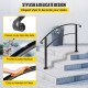 Buy Stair Handrails Stair Railings for 3 Step Stairs Black Wrought Iron Handrail