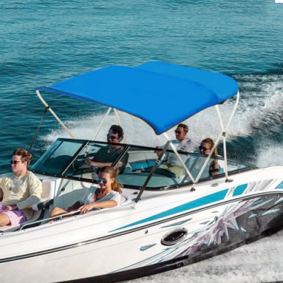 VEVOR Toldo Bimini Barco Bimini con 3 Arcos 137-152 cm en Poliéster Aluminio 900D