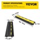 Buy Cable Ramp Floor Cable Raceway Cable Trunking 2 Channel Cable Protector Rubber Cable Protection Cover for Collision