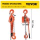 Buy 3T Chain Hoist 6M Manual Hoist Chain Hoist Winch