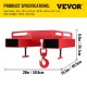 Buy Forklift Loading Hook Max Lifting 3000kg Forklift Loader Hook Forklift Fork Width 360mm Winch Lifting Crane for Warehouses and Manufacturers, Red