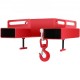 Buy Forklift Loading Hook Max Lifting 3000kg Forklift Loader Hook Forklift Fork Width 360mm Winch Lifting Crane for Warehouses and Manufacturers, Red