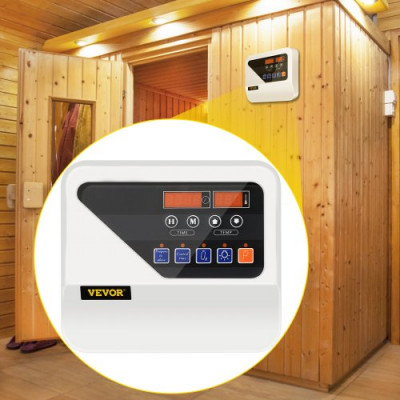 Controlador de Calentador de Sauna Externo 380-415 V,3-9 kW Controlador de Sauna de Sala en Casa Instalado en La Pared Controlador de Estufa de Calentador Eléctrico de Sauna para Sauna, Resort