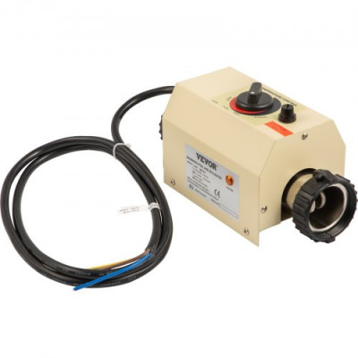 Termostato de Calefacción SPA 220-240 V 50-60 Hz Calentador de Agua SPA 2,7-3,3 kW Calentador de Agua Piscina 264 x 124 x 124 mm Termostato de Piscina con Interfaz de 48 mm, de Acero Inoxidable