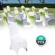 Fundas para Sillas de Boda para Altura de Silla de 89-98 cm, Cubiertas para Sillas Blancas 50 Piezas, Fundas de Sillas de Licra sin Brazos Poliéster y Elástico, Fiesta Celebración Decoración