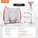 Comprar Red de Entrenamiento de Béisbol y Softbol 244x211 cm, Red para Golpear, Atrapar, Lanzar, Equipo de Béisbol con Estructura en Arco, Bolsa de Transporte, Zona de Golpe, Pelota, Tee, Colector