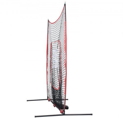 VEVOR Red de Entrenamiento de Béisbol y Softbol 244x211 cm, Red para Golpear, Atrapar, Lanzar, Equipo de Béisbol con Estructura en Arco, Bolsa de Transporte, Zona de Golpe, Pelota, Tee, Colector