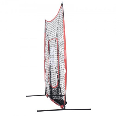 VEVOR Red de Entrenamiento de Béisbol y Softbol 244x211 cm, Red para Golpear, Atrapar, Lanzar, Equipo de Béisbol con Estructura en Arco, Bolsa de Transporte, Zona de Golpe, Pelota, Camiseta de Bateo