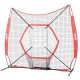 Comprar Red de Entrenamiento de Béisbol y Softbol 213 x 211 cm, Red Portátil para Golpear, Atrapar, Lanzar, Equipo de Béisbol con Estructura en Arco, Bolsa de Transporte y Zona de Golpe al Aire Libre