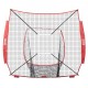 Comprar Red de Entrenamiento de Béisbol de Softbol Red de Lanzamiento de Béisbol Portátil de 84" x 83" con Marcos de Objetivo y 9 Orificios y Bolsa de Transporte para Receptor de Lanzador Exterior