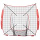 Comprar Red de Entrenamiento de Béisbol de Softbol Red de Lanzamiento de Béisbol Portátil de 84" x 83" con Marcos de Objetivo y 9 Orificios y Bolsa de Transporte para Receptor de Lanzador Exterior