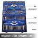 Comprar Conjunto de torneiras e torneiras de 86 peças, torneiras de rosca, conjunto popular de aço de tungstênio, conjunto de torneiras e torneiras com chave ajustável, ferramentas de rosqueamento métrico