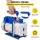 Buy Vacuum Pump 9CFM 1HP JB 220V 50Hz Single Stage Vacuum Pump 15 Micron 1,720rpm 1/4" 3/8" SAE Refrigeration Vacuum Pump for Home Air Conditioning Car Maintenance