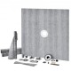 Comprar Kit de marco de ducha plato de ducha de 1828x1828 mm brida central ABS de 2 pulgadas, rejilla de acero inoxidable, membrana y tira impermeables, varillas inclinadas para plato de ducha para baño