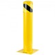 Bolardo de Seguridad Metal 61CM de Altura Bolardo de Acero Amarillo Tráfico Bolardo de Tubo de Acero para Seguridad del Tráfico