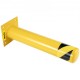 Bolardo de Seguridad Metal 61CM de Altura Bolardo de Acero Amarillo Tráfico Bolardo de Tubo de Acero para Seguridad del Tráfico